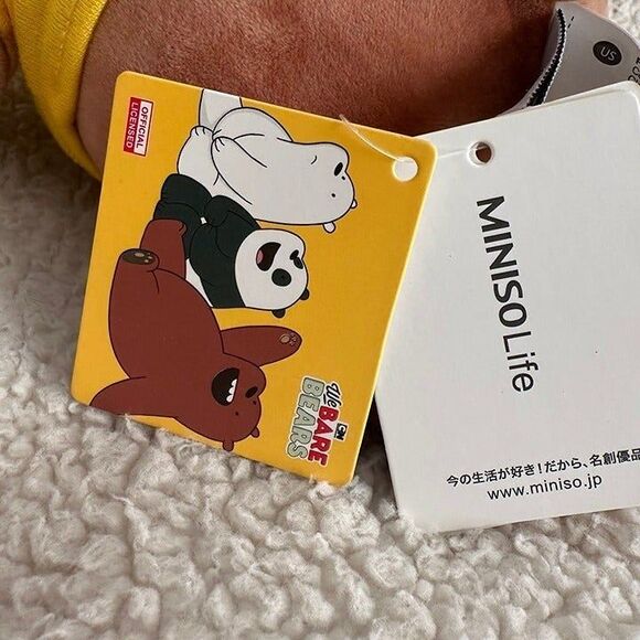 NWT Miniso Life We Bare Bears Grizzly Plush 9.5” Stuffed Toy Cartoon Network - Picture 5 of 7